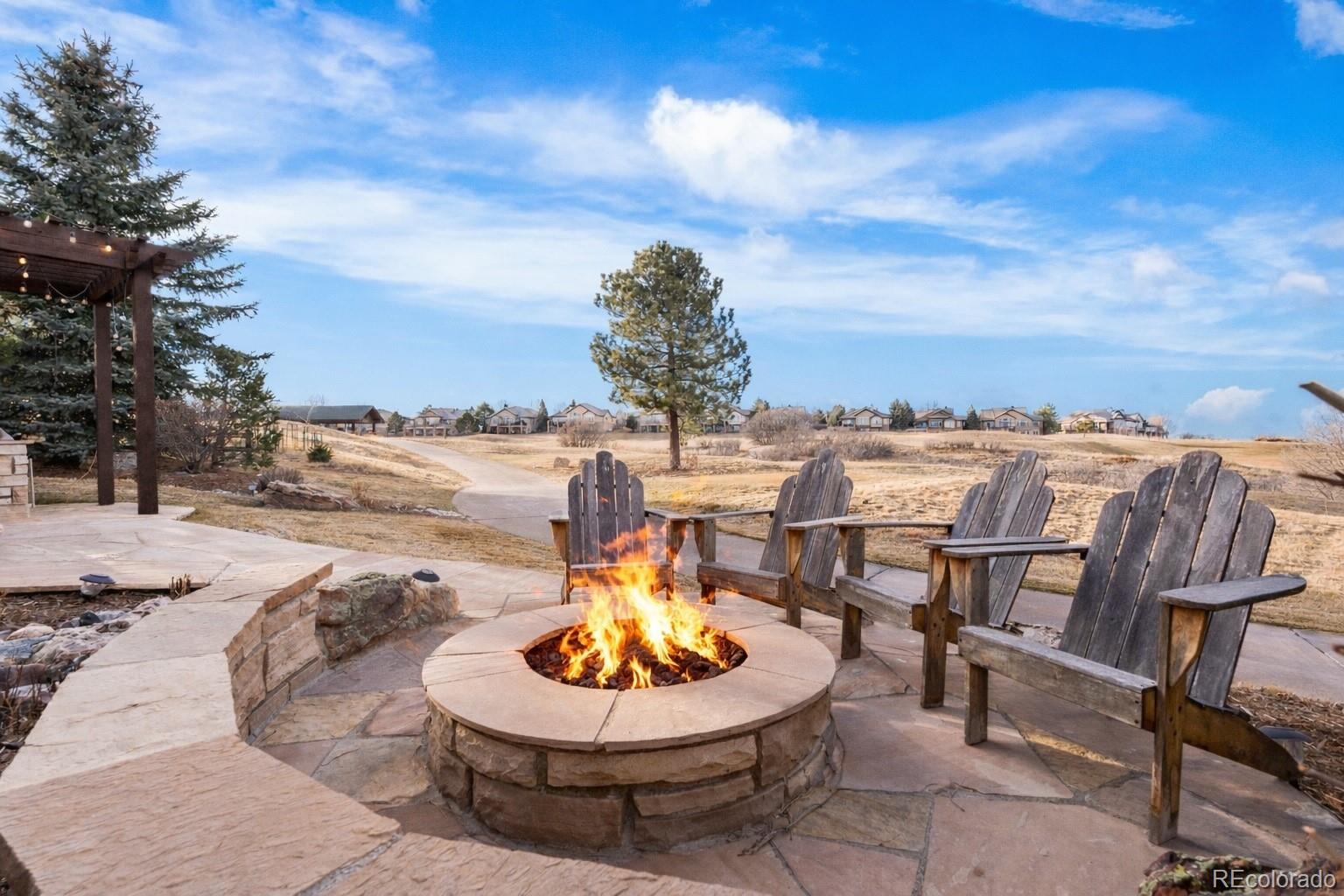 1251 Buffalo Ridge Road Castle Pines, CO 80108 - Photo 23 of 50 a view of a swimming pool and outdoor seating