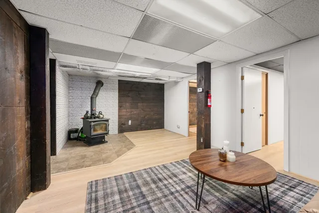 a bedroom with furniture and a bed