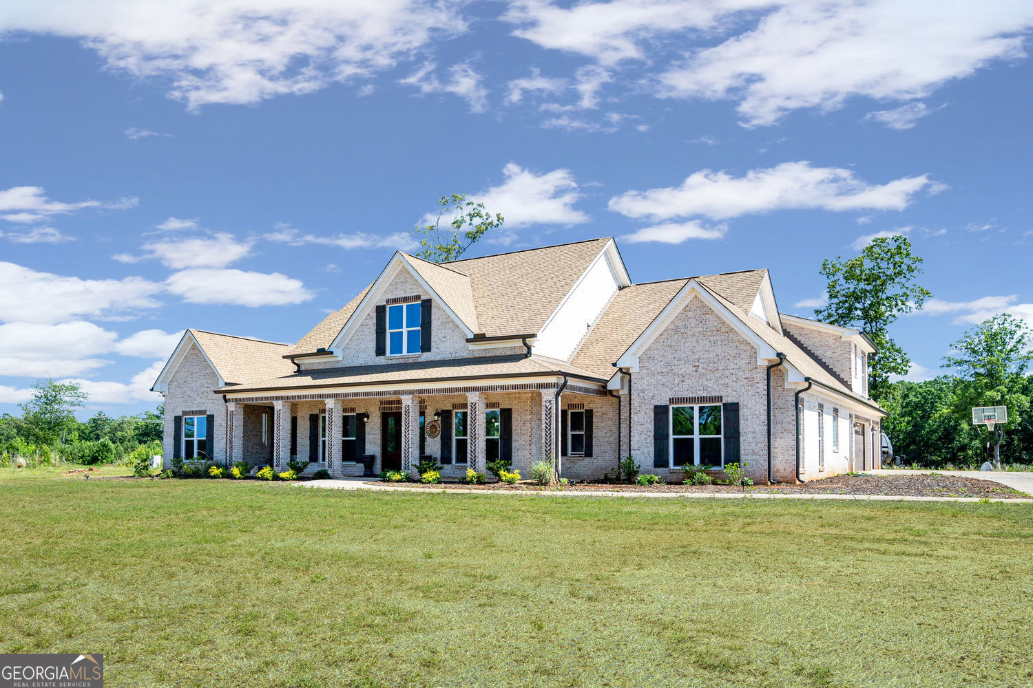 357 Old Driver Road Whitesburg, GA 30185 - Photo 15 of 75 a front view of house with yard outdoor seating and barbeque oven
