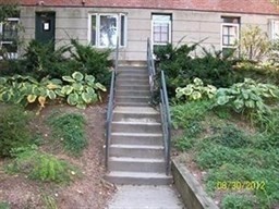 a view of a pathway of the building