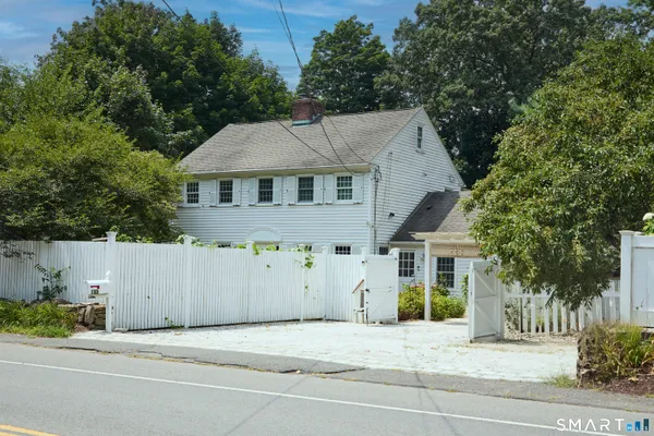 front view of a house with a street