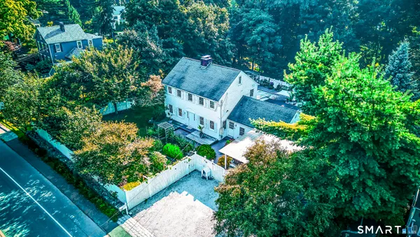 an aerial view of a garden with plants