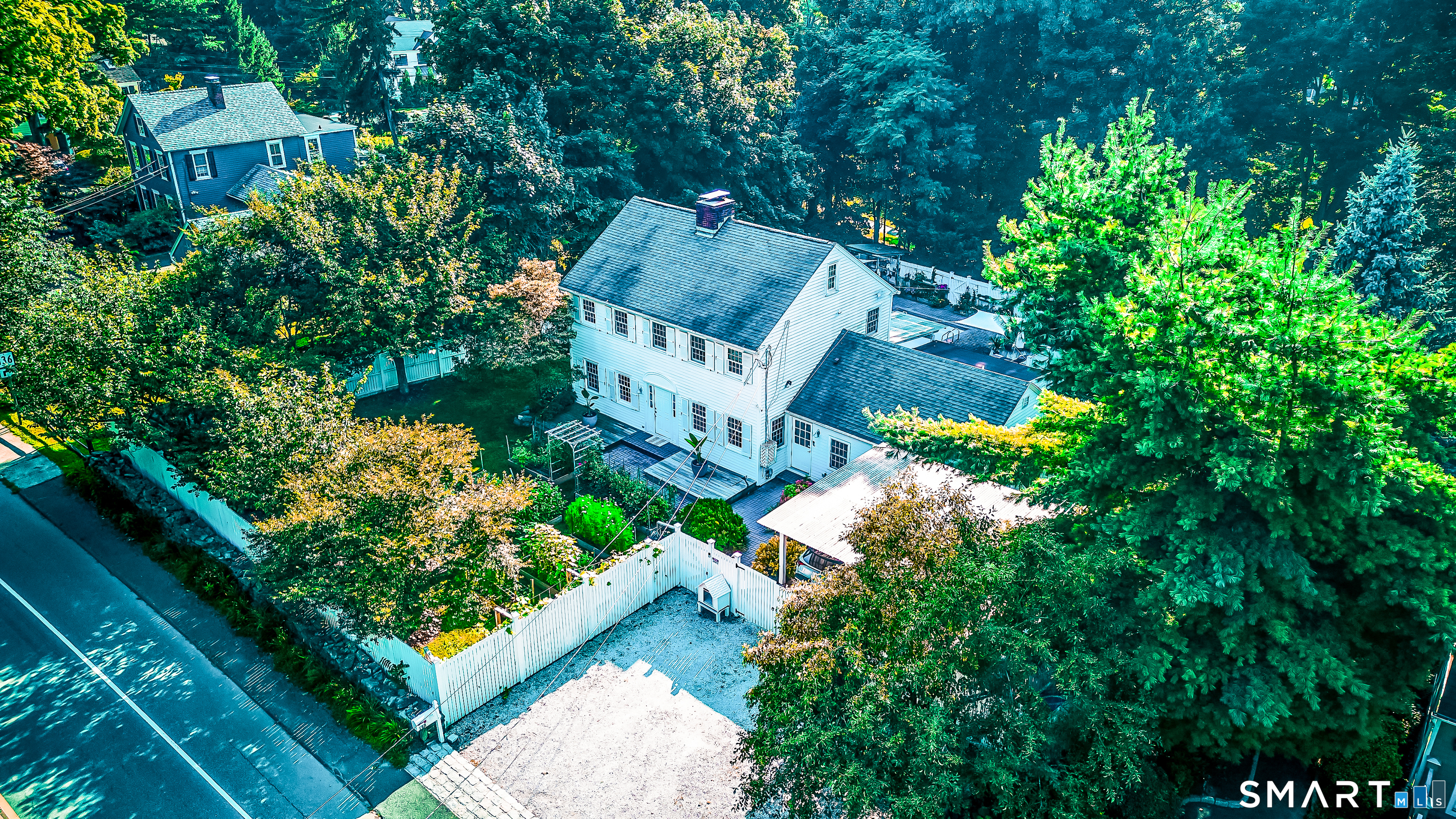 188 Compo Road South Westport, CT 06880 - Photo 39 of 39 an aerial view of a garden with plants