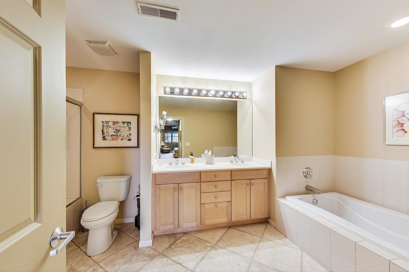 950 Augusta Way, Unit 204 Highland Park, IL 60035 - Photo 18 of 36 a bathroom with a toilet sink and mirror