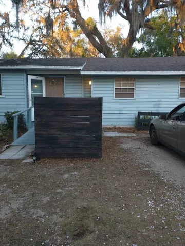 a backyard of a house