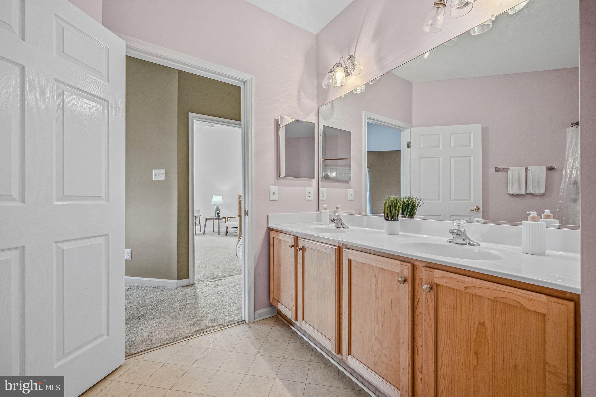 325 Pierce Run Newark, DE 19702 - Photo 22 of 42 a bathroom with a granite countertop sink and a mirror