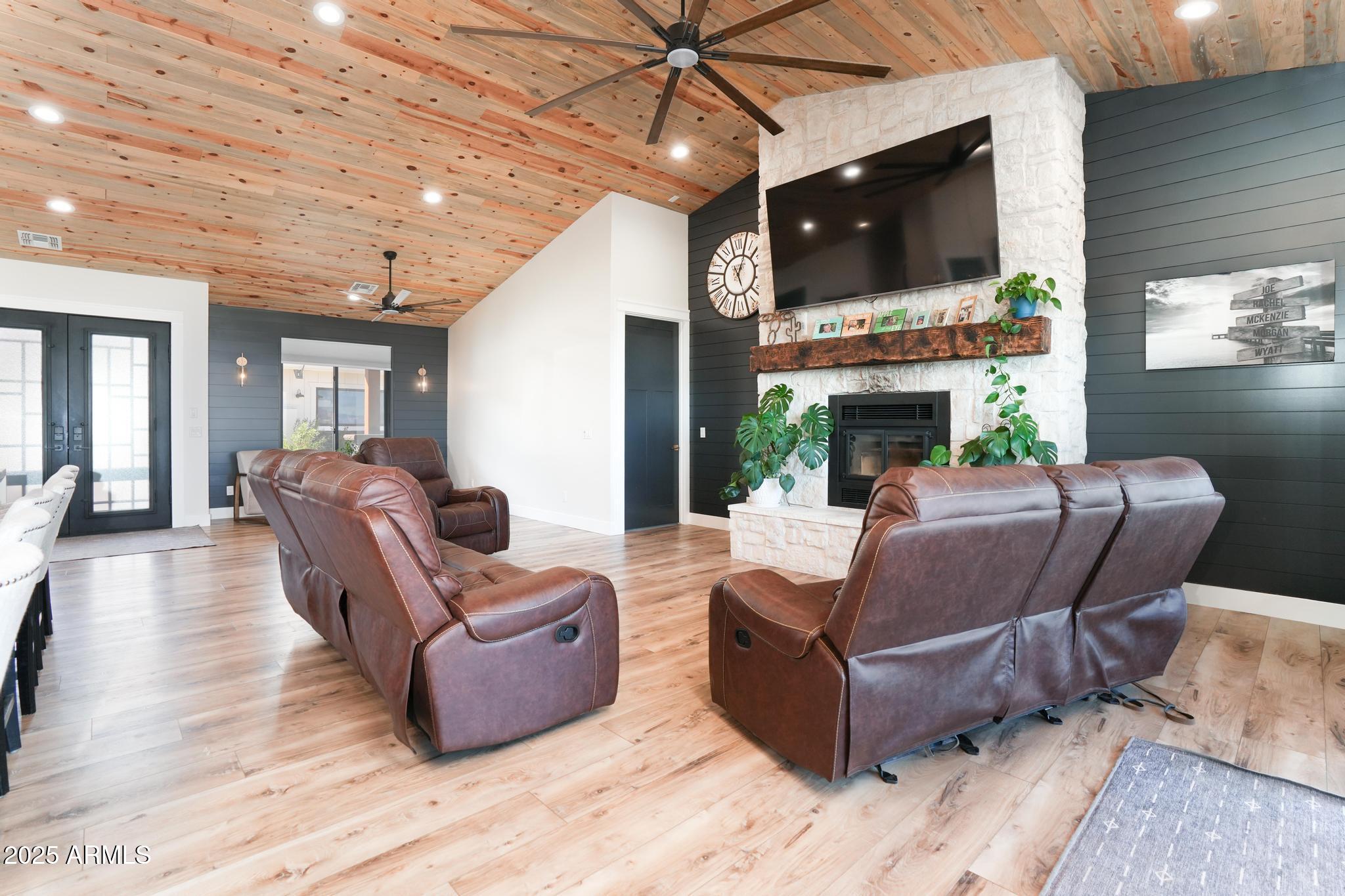 2900 West Spring View Drive Cottonwood, AZ 86326 - Photo 11 of 68 a living room with fireplace furniture and a flat screen tv