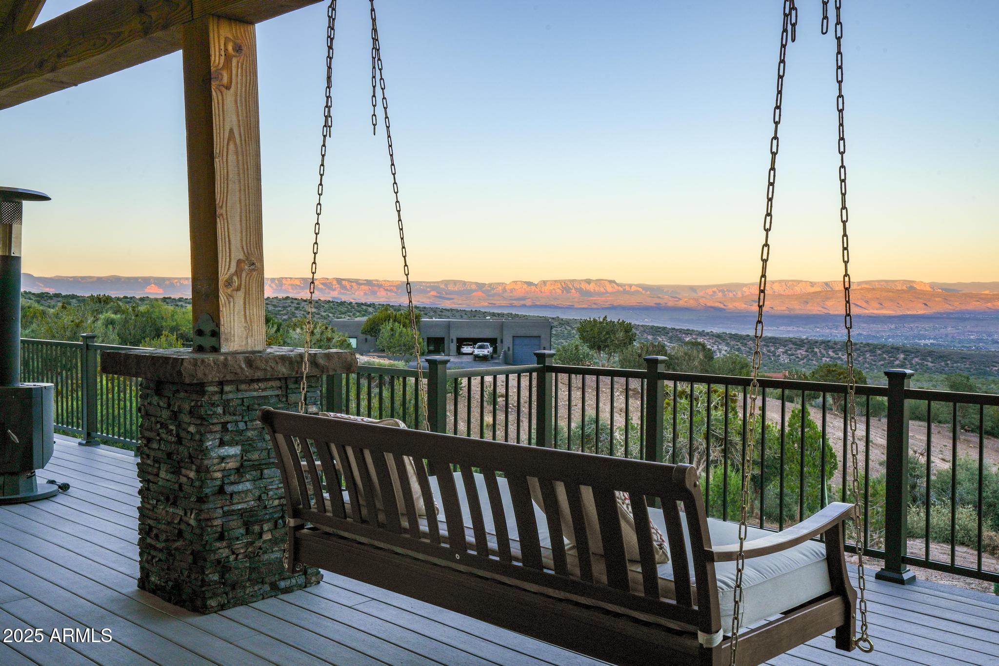 2900 West Spring View Drive Cottonwood, AZ 86326 - Photo 52 of 68 a view of a balcony with wooden floor and outdoor space