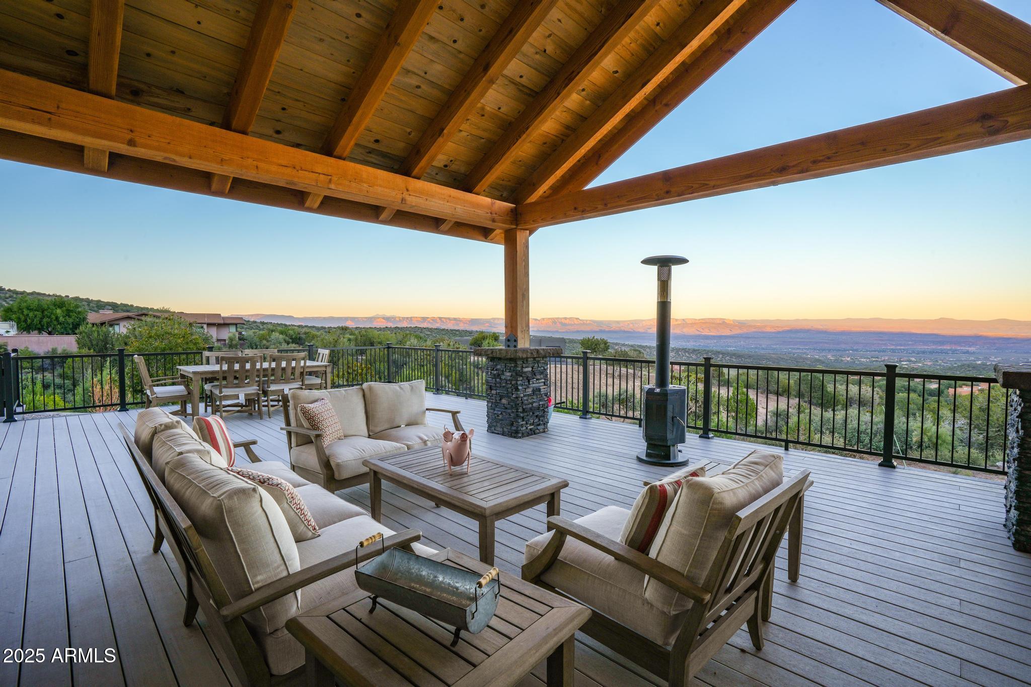 2900 West Spring View Drive Cottonwood, AZ 86326 - Photo 60 of 68 a view of couch on wooden deck with city view