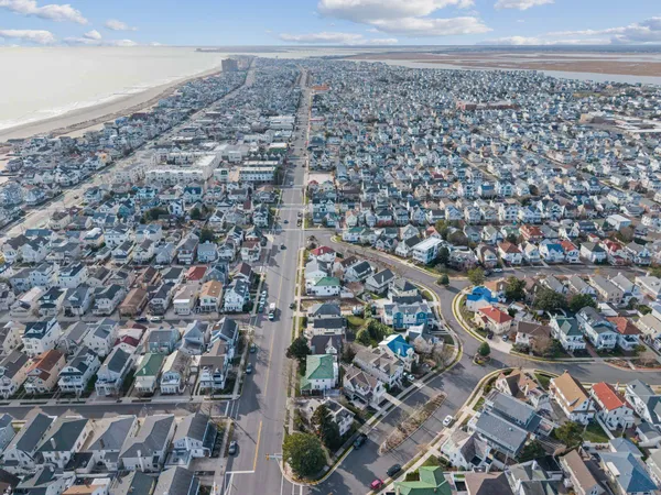 an aerial view of multiple houses