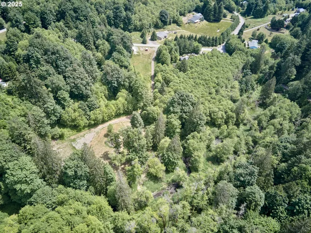 an aerial view of house with yard and outdoor