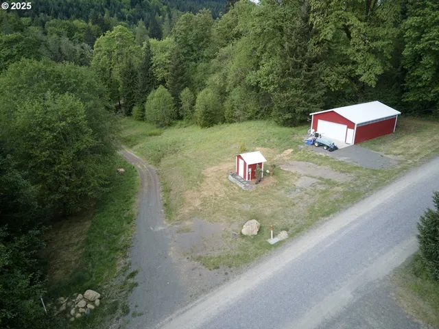 a view of a wooden wall with a bench
