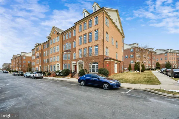 a view of a park with a slide
