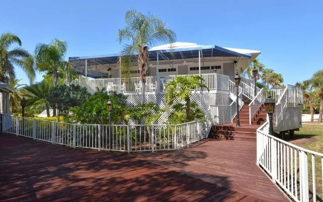 a view of a house with a patio