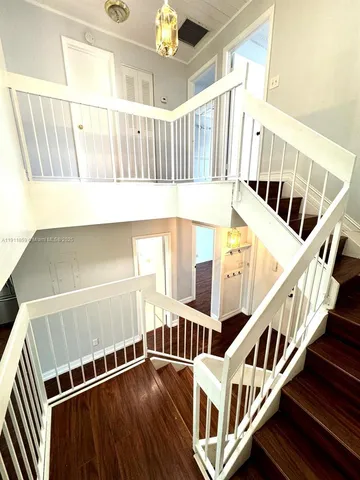 a view of an entryway with staircase