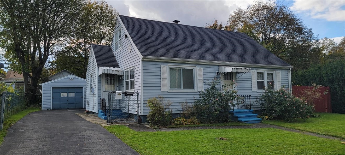 71 Skylane Drive Rochester, NY 14621 - Photo 1 of 1 Front of home with gate open. Driveway was has be