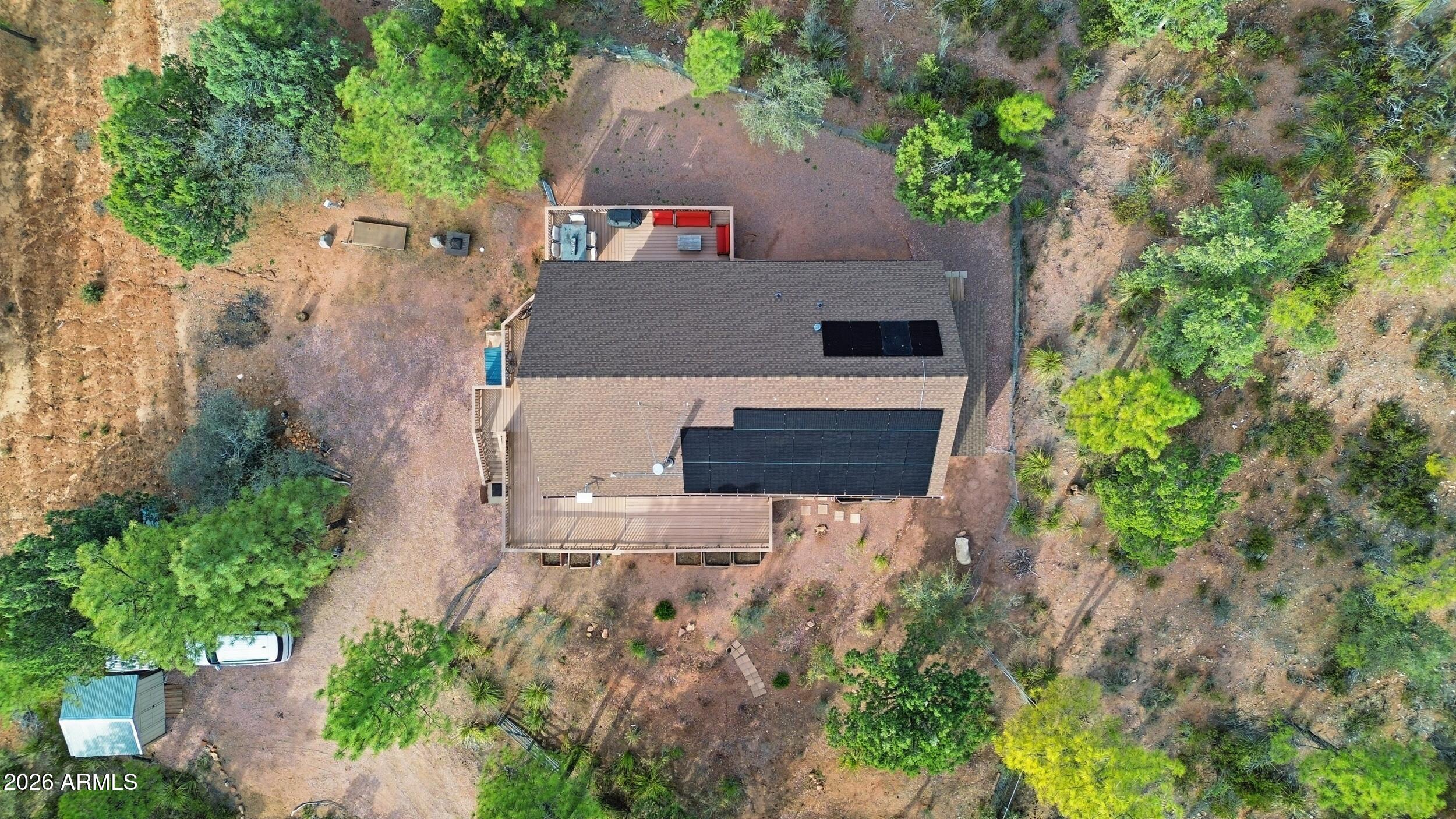 228 East Belluzzi Boulevard Payson, AZ 85541 - Photo 8 of 53 an aerial view of house with yard swimming pool and outdoor seating