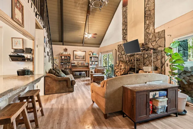 a outdoor space with sitting area