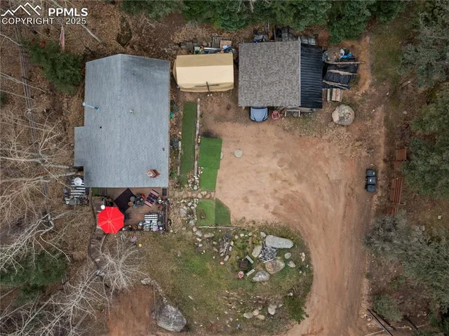 an aerial view of residential houses
