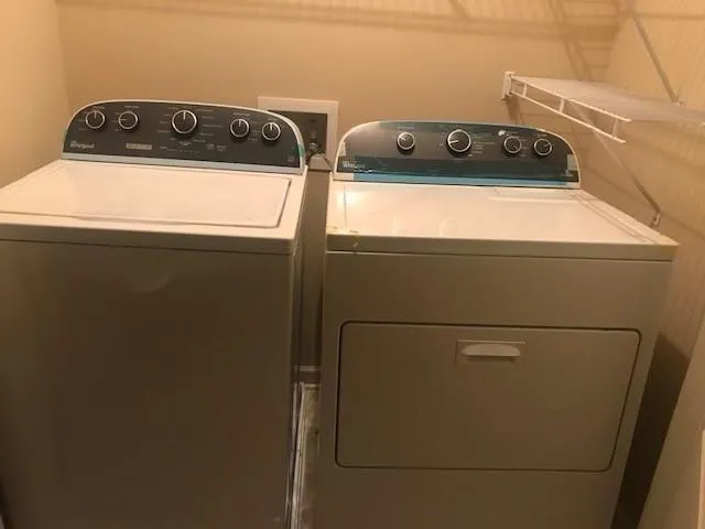 a view of washer and dryer