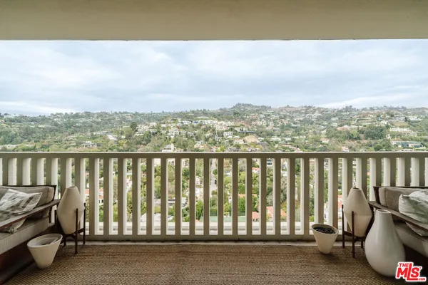 a view of city from balcony