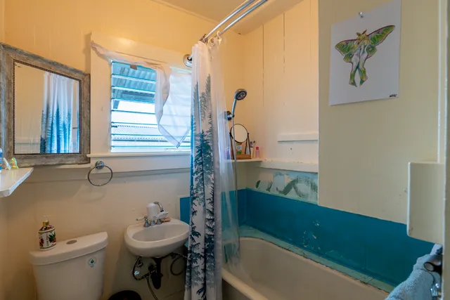 a bathroom with a sink a toilet and a bathtub