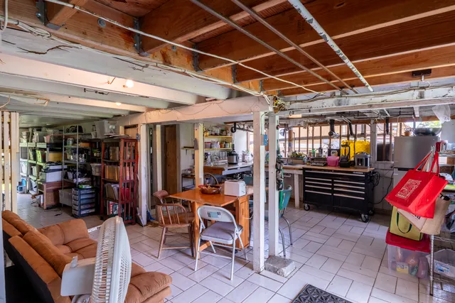 a view of a chairs in a room