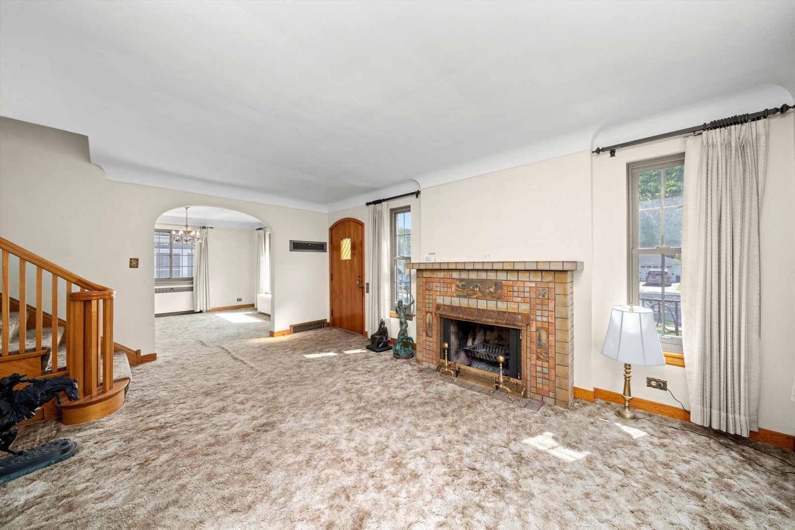 102 Lawton Road Riverside, IL 60546 - Photo 5 of 45 a view of livingroom with furniture and a fireplace