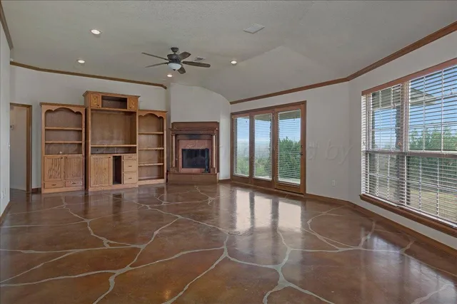 a view of a livingroom with a fireplace