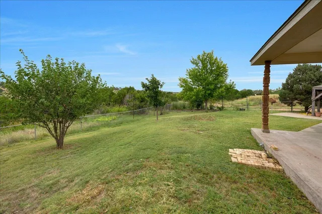 a view of a garden with a small yard