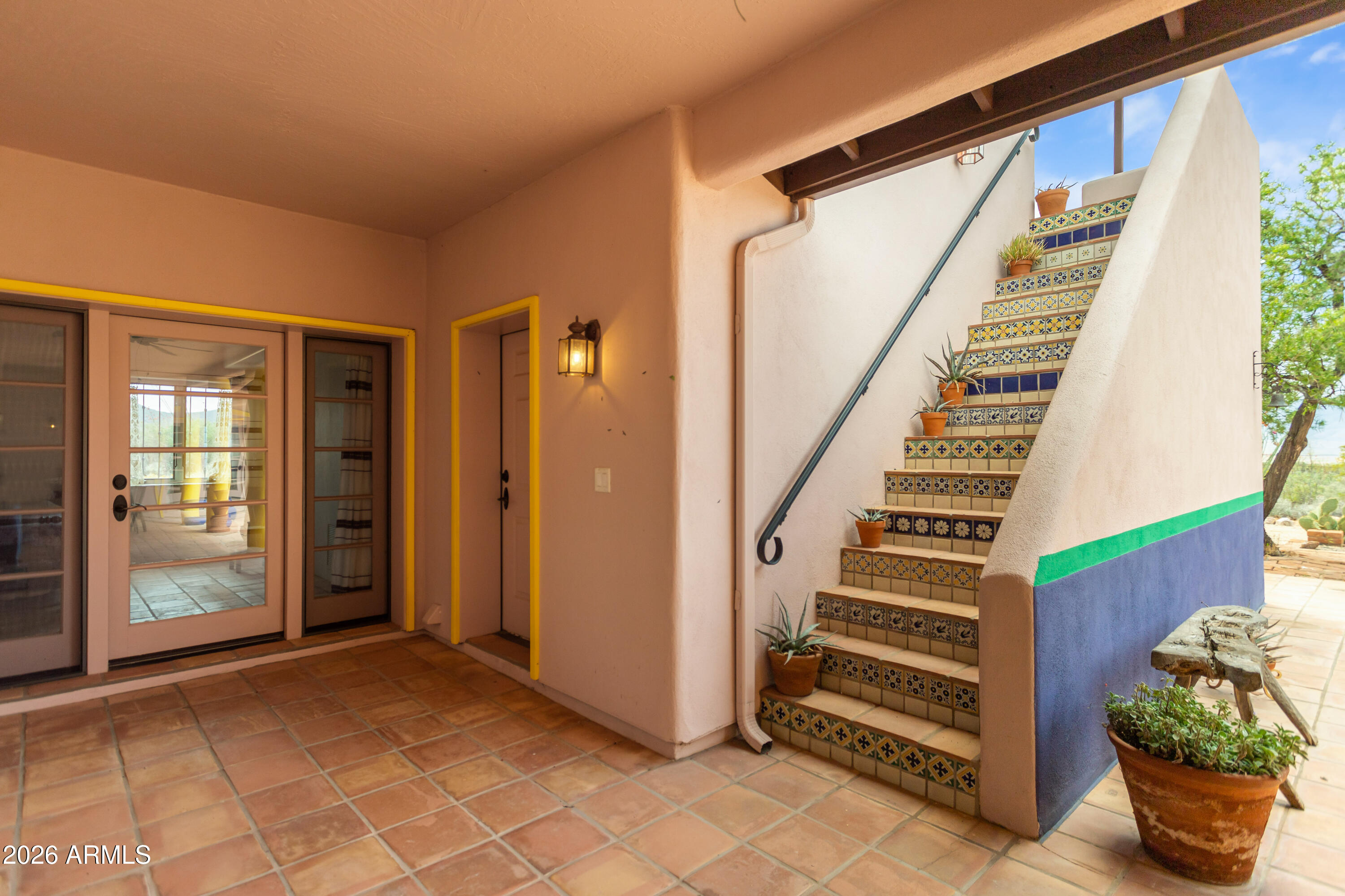 995 South Ruby Dare Road Bisbee, AZ 85603 - Photo 19 of 75 Breezway to Garage and stairs to Office