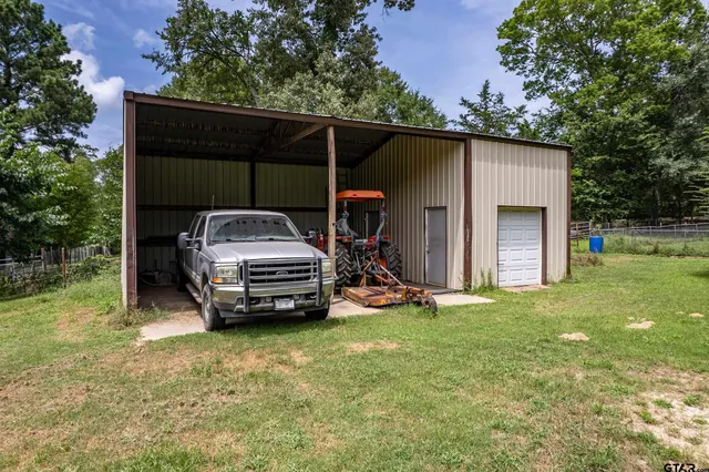 a car parked in front of a house