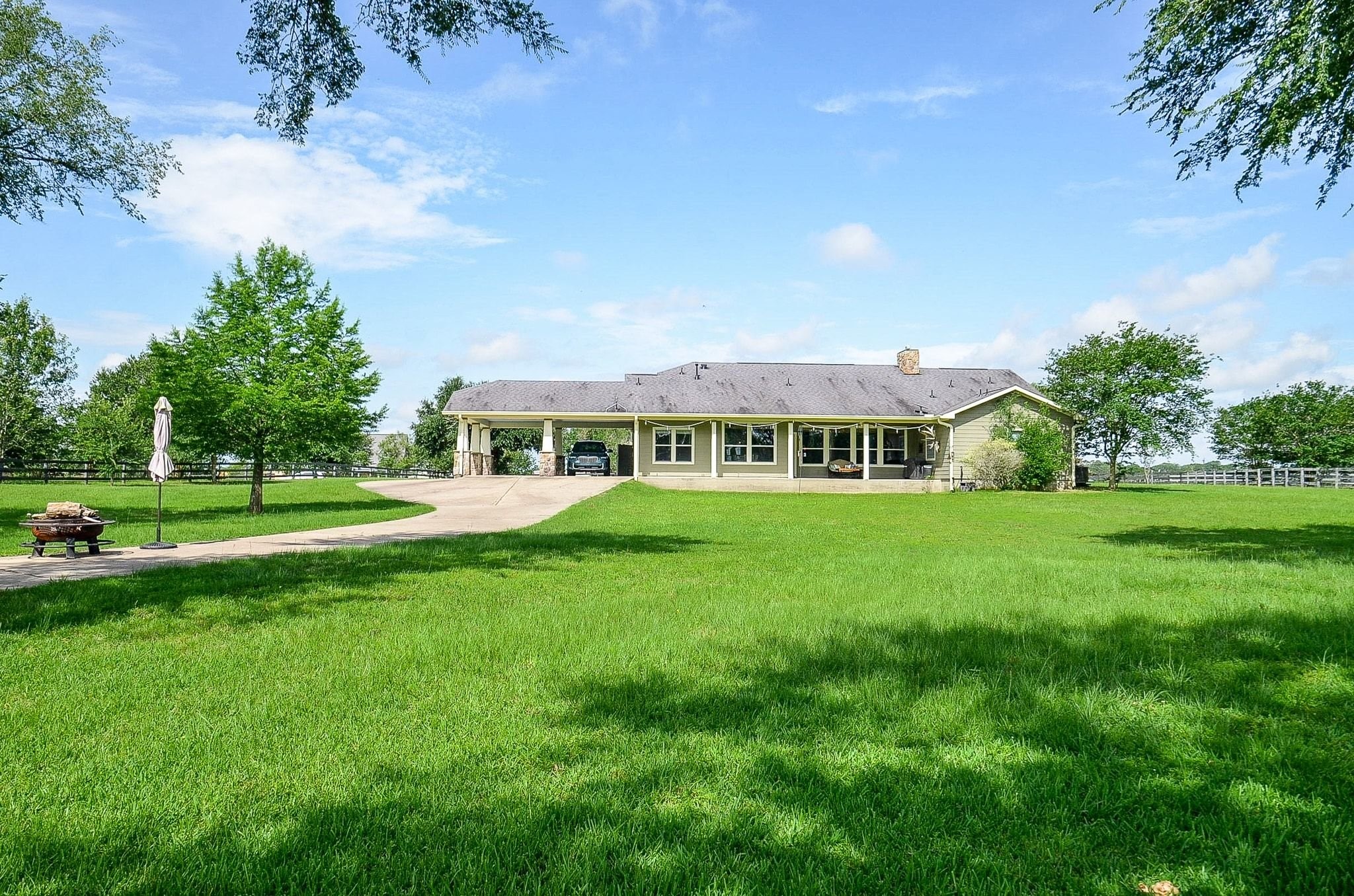 27644 Spring Hill Road Hempstead, TX 77445 - Photo 41 of 50 What a marvelous, open view of the path to and from the home and garages!