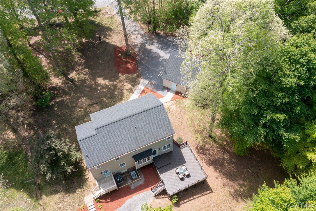 Birds eye view of property