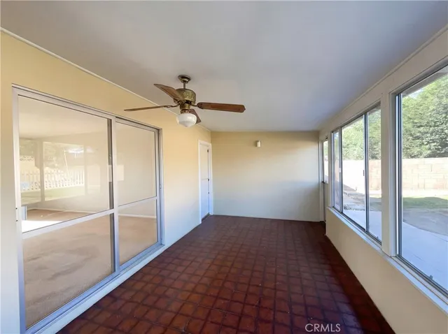 an empty room with a window