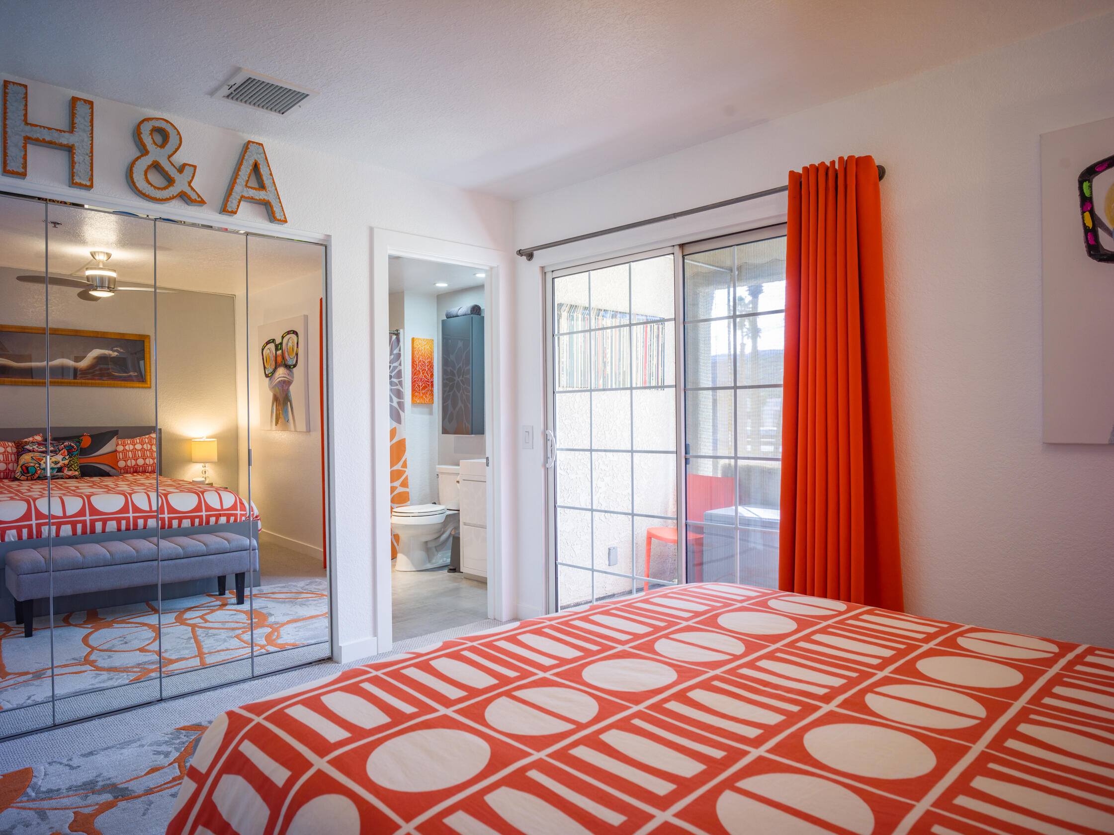 2700 Lawrence Crossley Road, Unit 7 Palm Springs, CA 92264 - Photo 14 of 28 a bedroom with a bed and a window