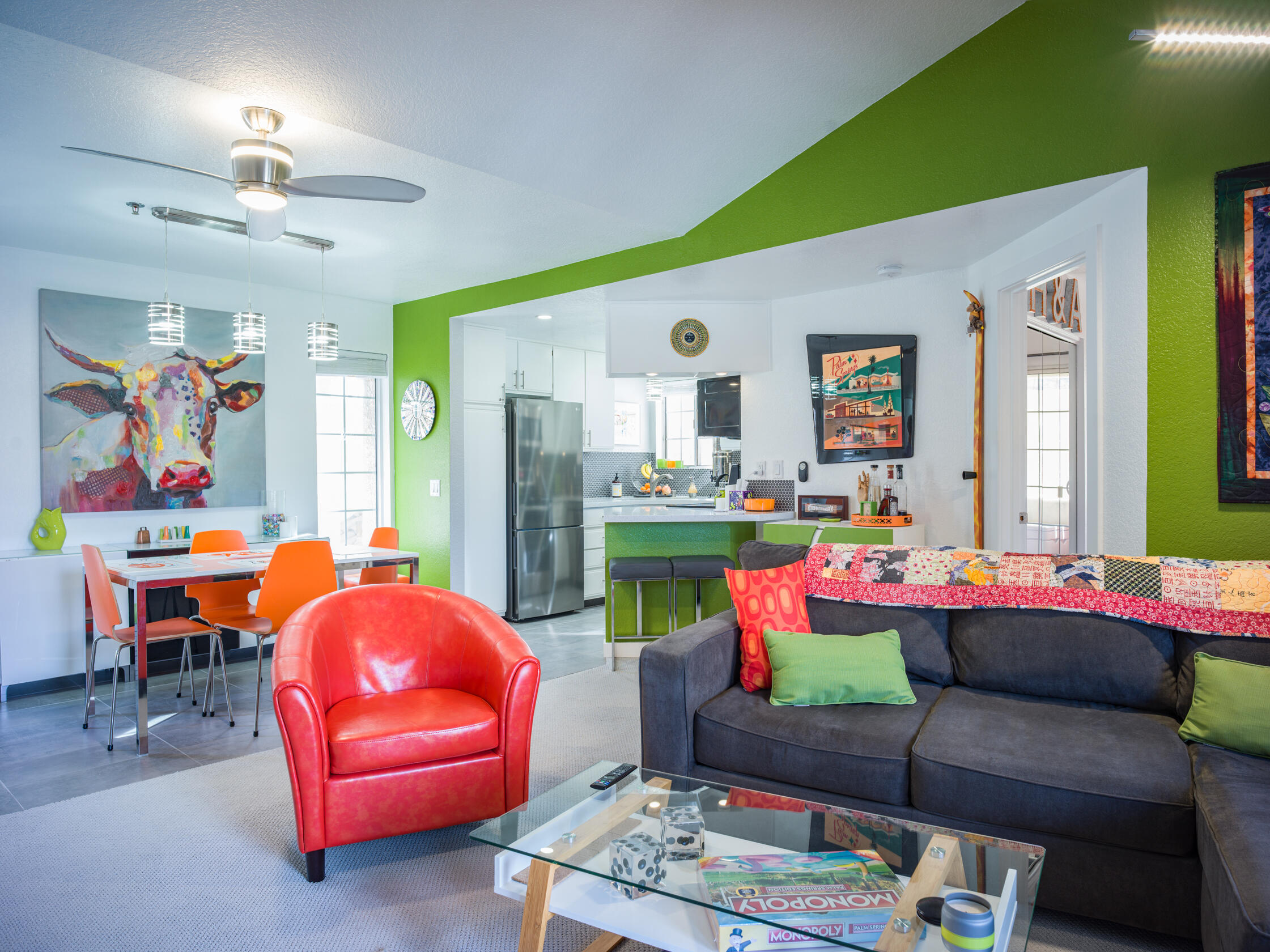 2700 Lawrence Crossley Road, Unit 7 Palm Springs, CA 92264 - Photo 6 of 28 a room with furniture and chandelier