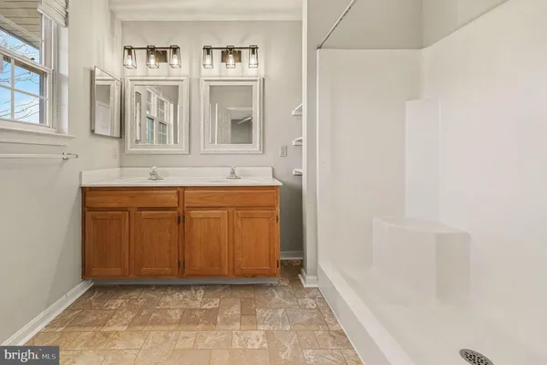 an empty room with a window