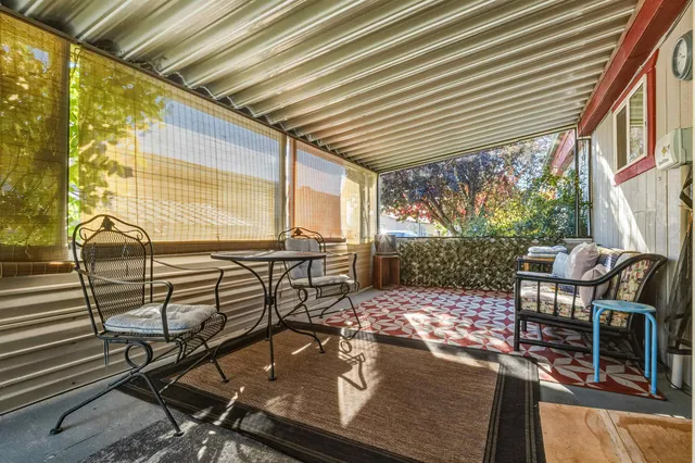 a outdoor space with chairs