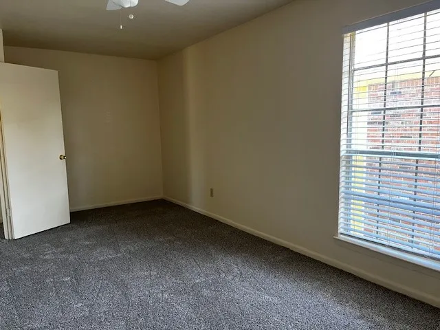 an empty room with a window