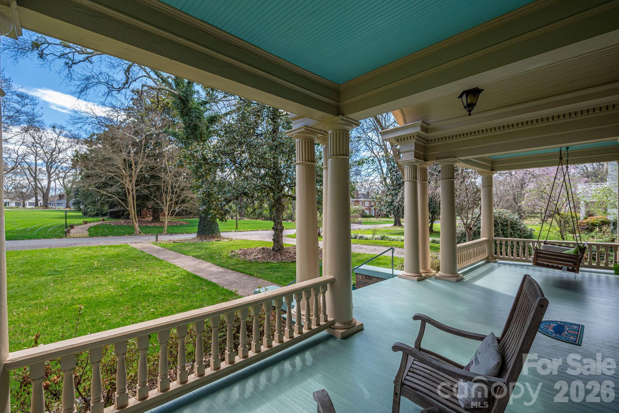 825 Hawthorne Road Shelby, NC 28150 - Photo 6 of 45 a view of a porch with furniture and garden