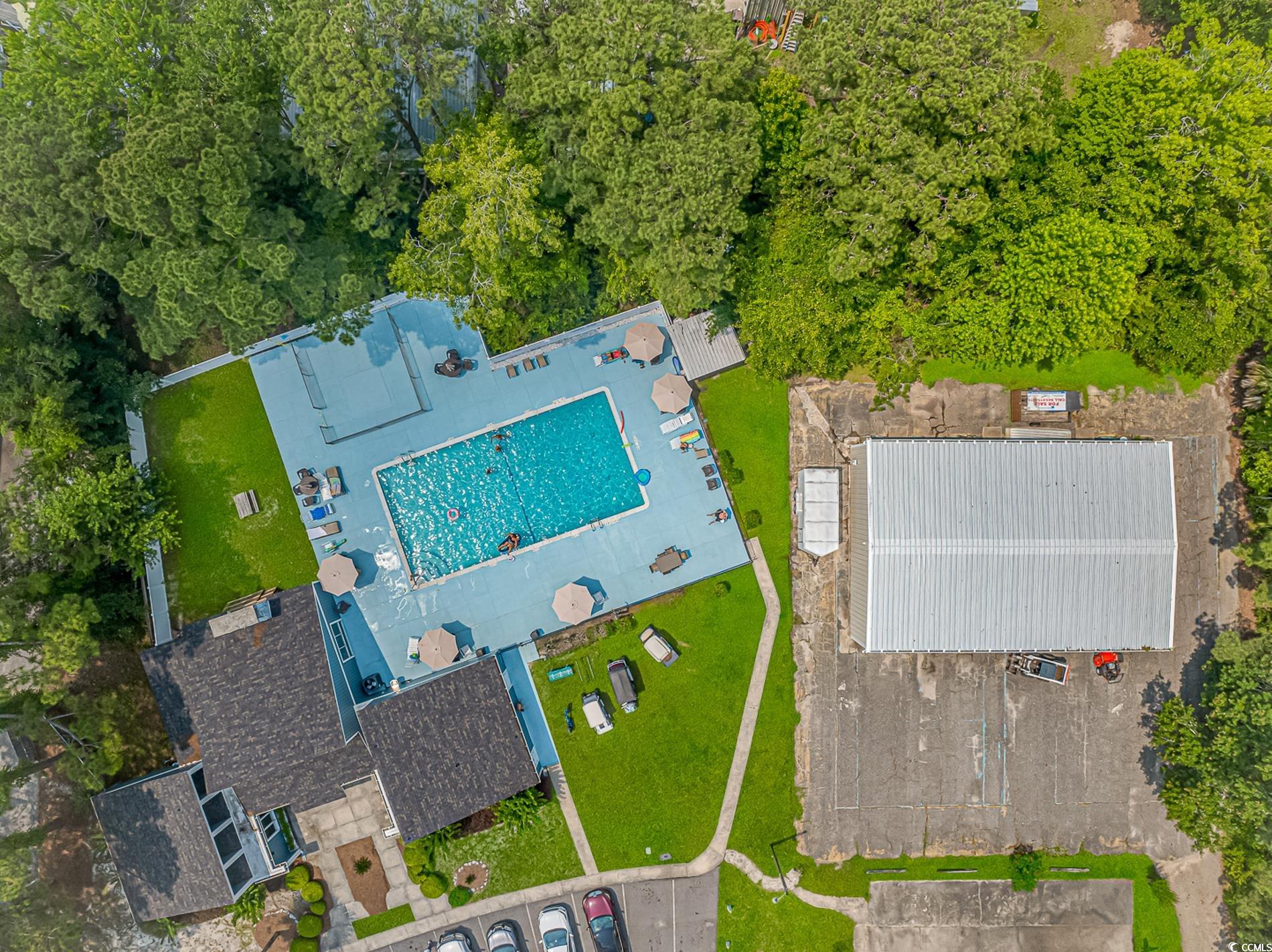 159 Offshore Drive Murrells Inlet, SC 29576 - Photo 35 of 35 Aerial view of a pool