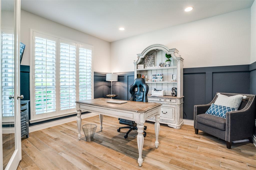 880 Manchester Avenue Prosper, TX 75078 - Photo 11 of 26 a living room with furniture a window and wooden floor