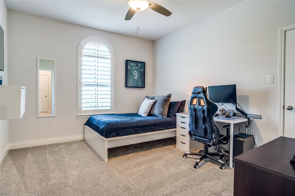 880 Manchester Avenue Prosper, TX 75078 - Photo 19 of 26 a bedroom with furniture and windows