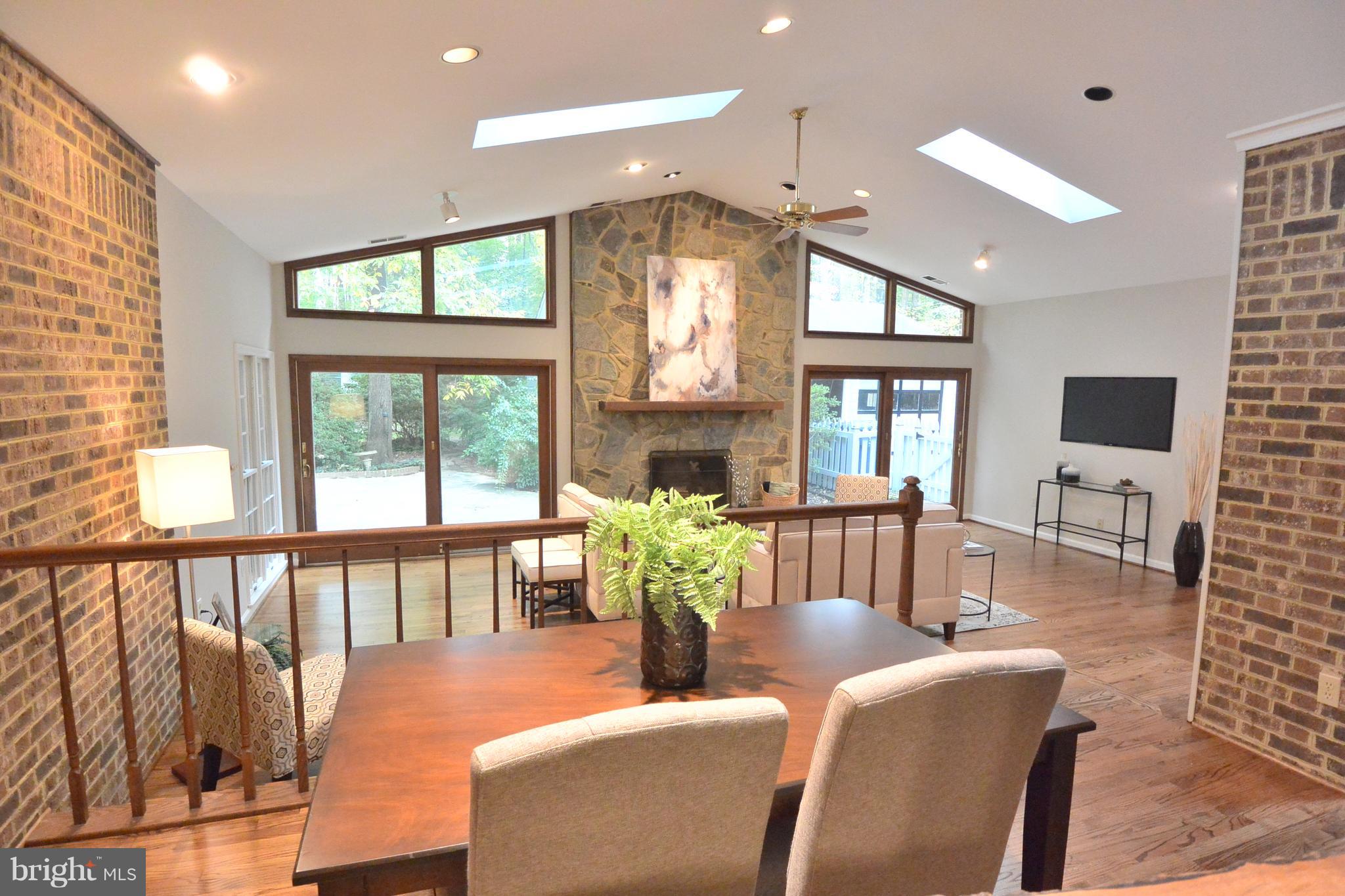 Vaulted ceilings, wood burning  fireplace