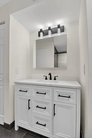 a view of cabinets with wooden floor