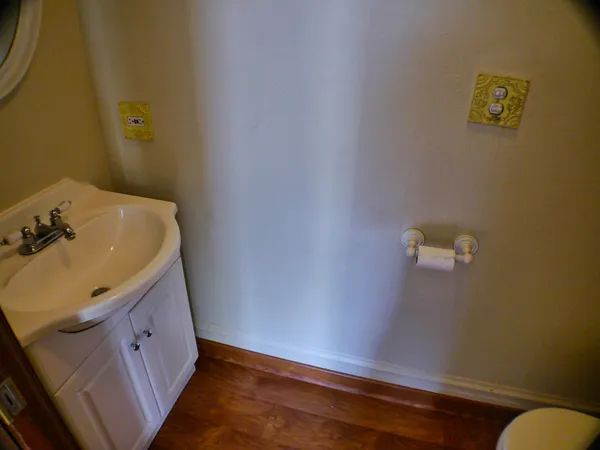 a bathroom with a sink and a toilet