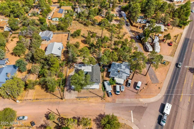 an outdoor space with seating area
