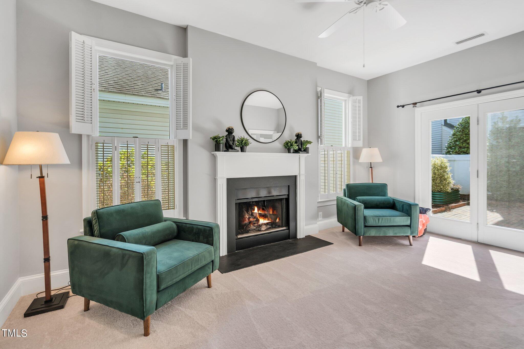 25 East Camden Pittsboro, NC 27312 - Photo 39 of 71 a living room with furniture and a fireplace