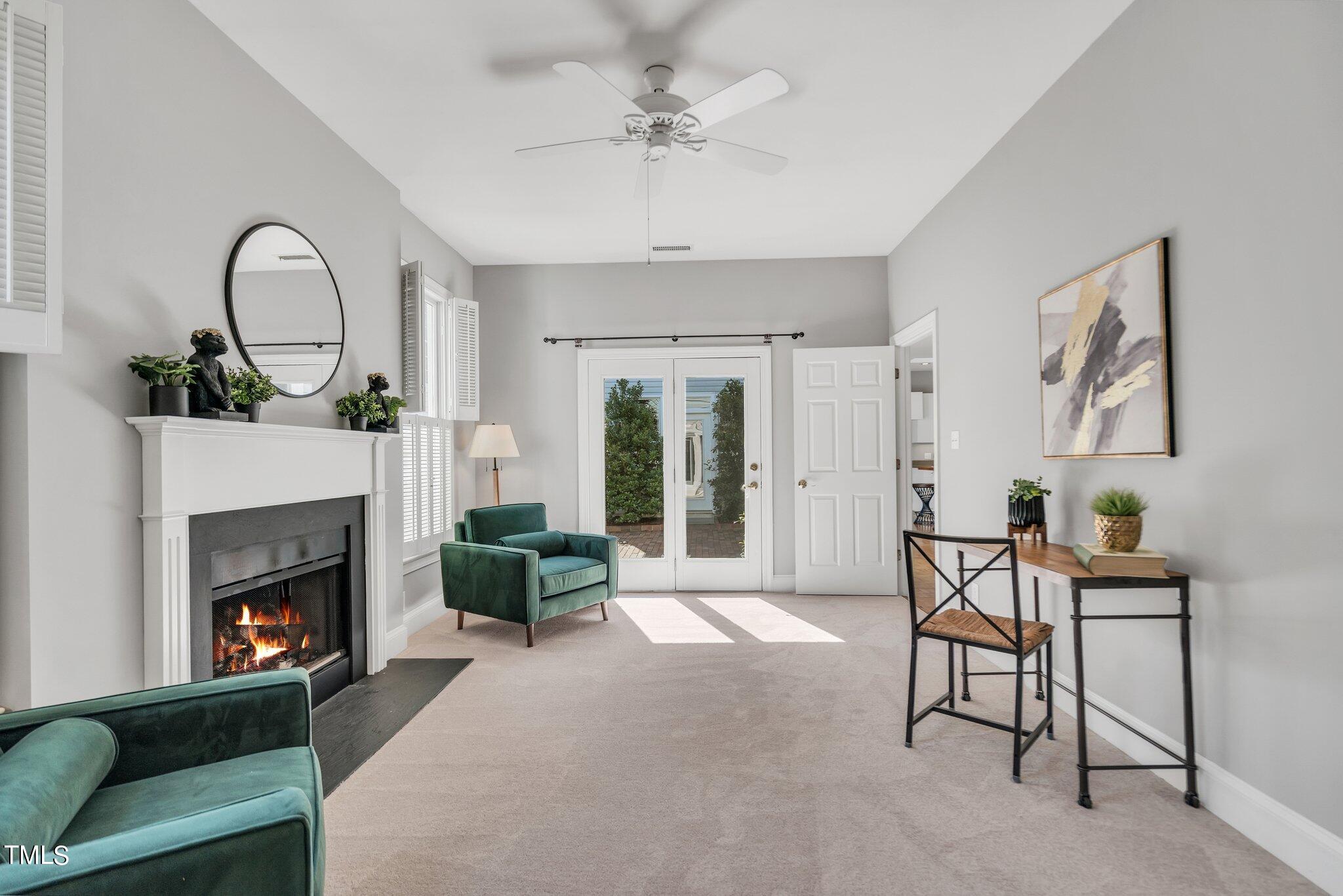 25 East Camden Pittsboro, NC 27312 - Photo 40 of 71 a living room with furniture and a fireplace